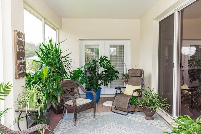 view of sunroom