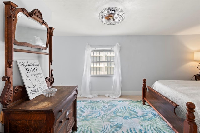 view of tiled bedroom