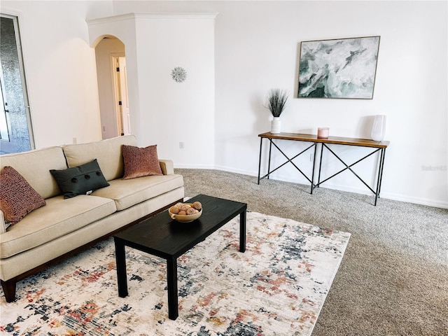 view of carpeted living room