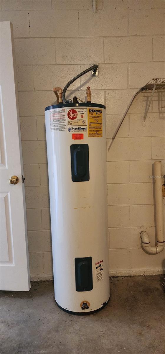 utilities featuring electric water heater