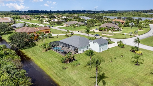 929 Hialeah St, Rockledge, FL 32955 - bird's eye view featuring a residential view and a water view