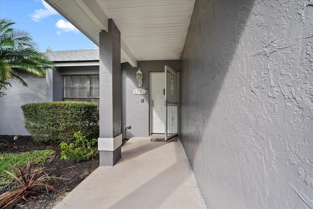 view of doorway to property