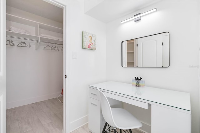 bathroom featuring wood-type flooring