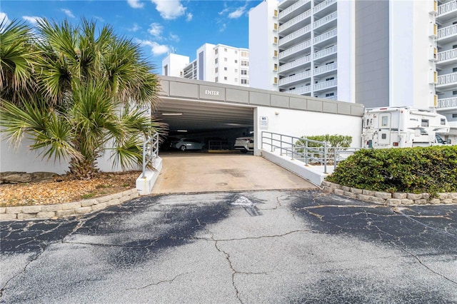 view of parking / parking lot