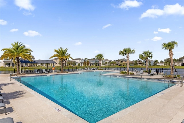 view of pool with a patio area