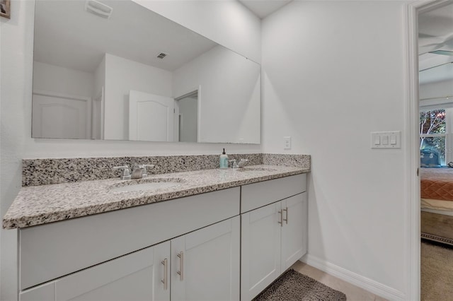 bathroom with vanity