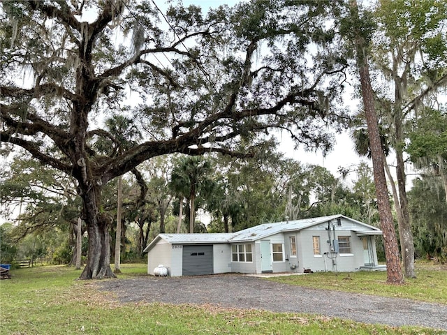 view of front of house with a front yard