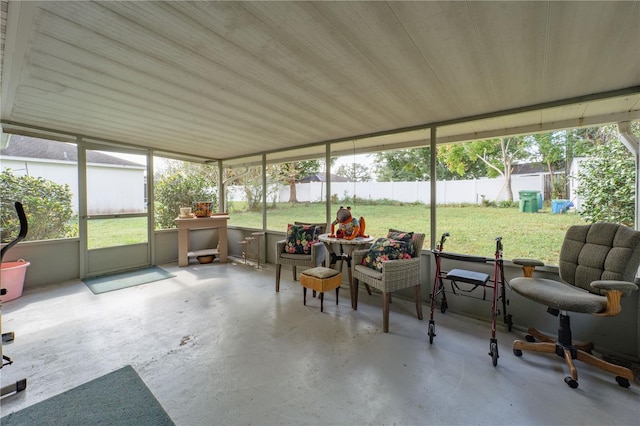 view of sunroom / solarium