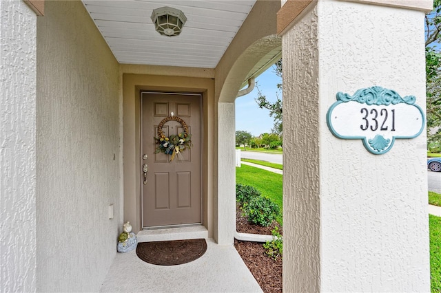 view of doorway to property