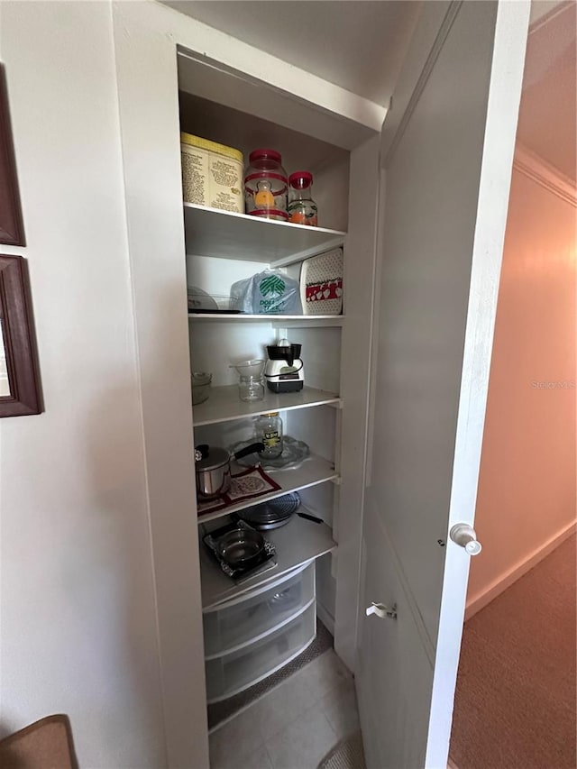 view of pantry