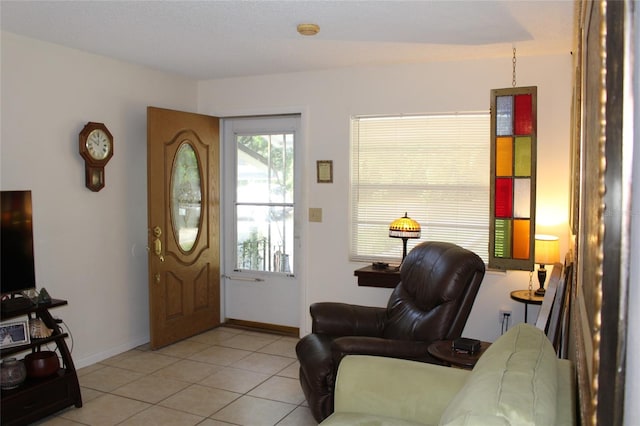 view of tiled foyer