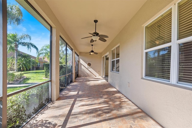 view of patio / terrace with ceiling fan