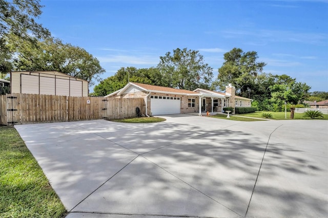 ranch-style house with a garage