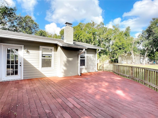 view of wooden deck