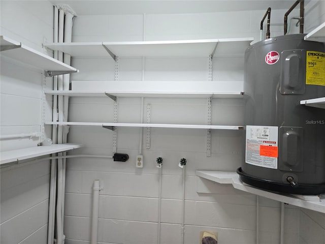 interior space with water heater