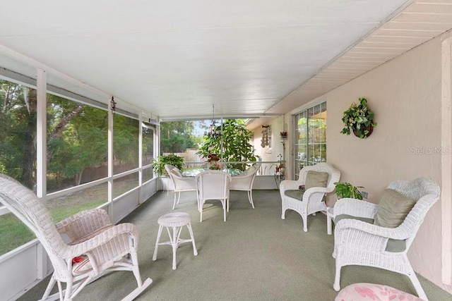 view of sunroom