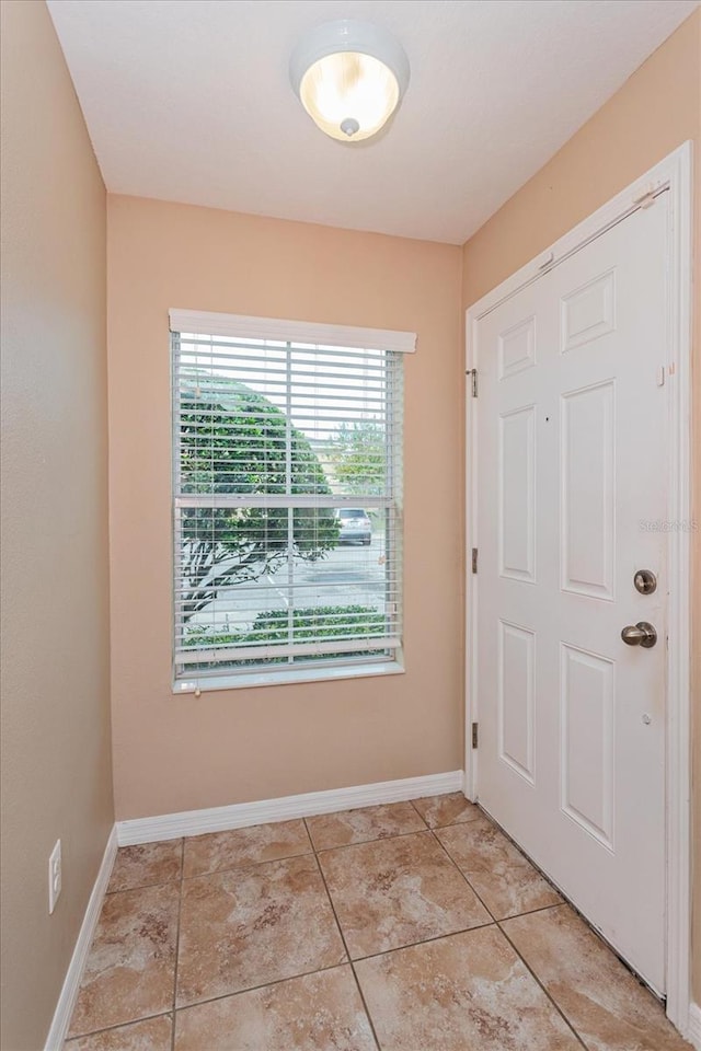 view of tiled foyer