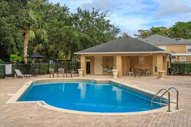 view of pool with a patio area