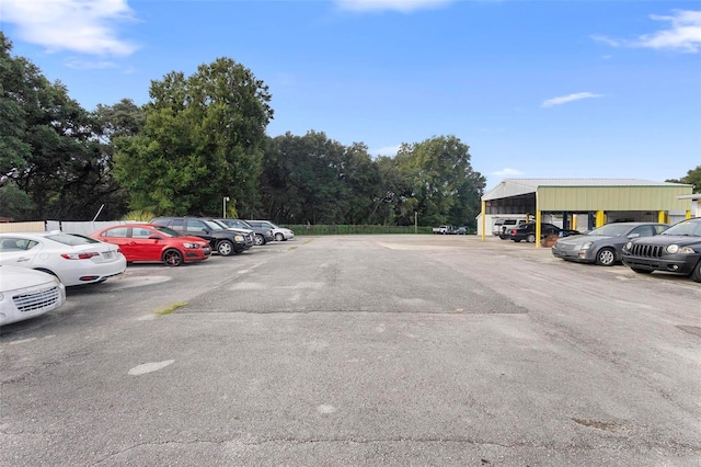 view of car parking with a carport