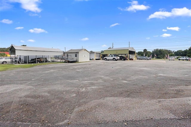 view of car parking with a carport