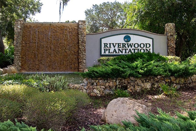 view of community sign