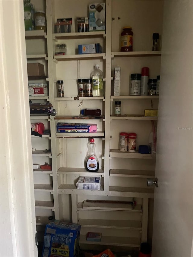 view of pantry