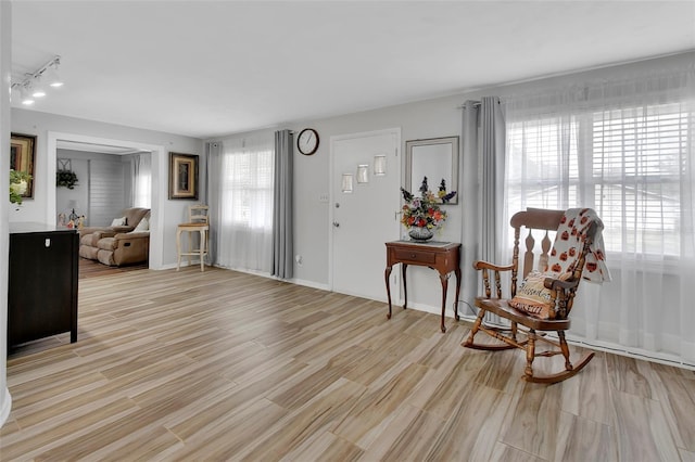 entryway featuring light wood-type flooring