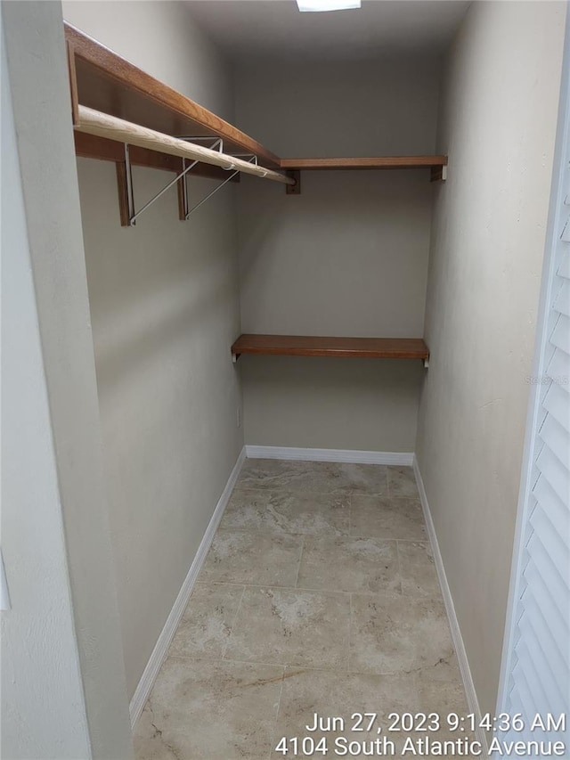 view of walk in closet