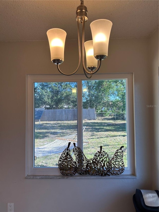 room details featuring a textured ceiling