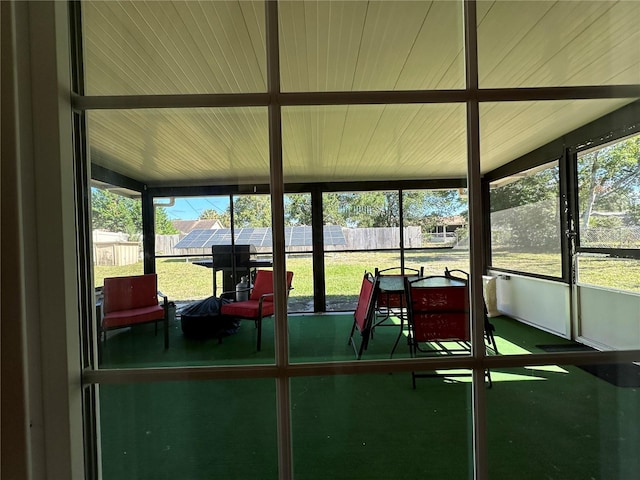 sunroom with a healthy amount of sunlight