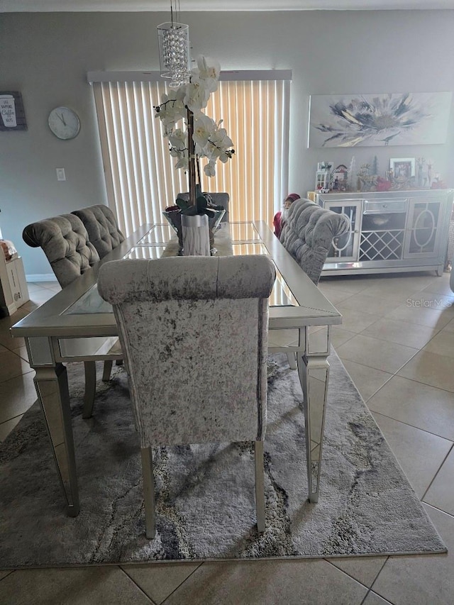 dining area featuring tile patterned floors