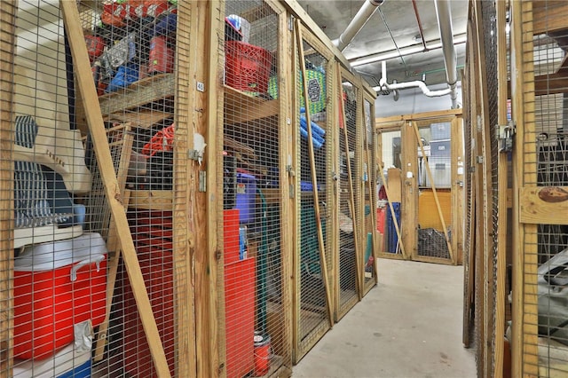 view of storage area