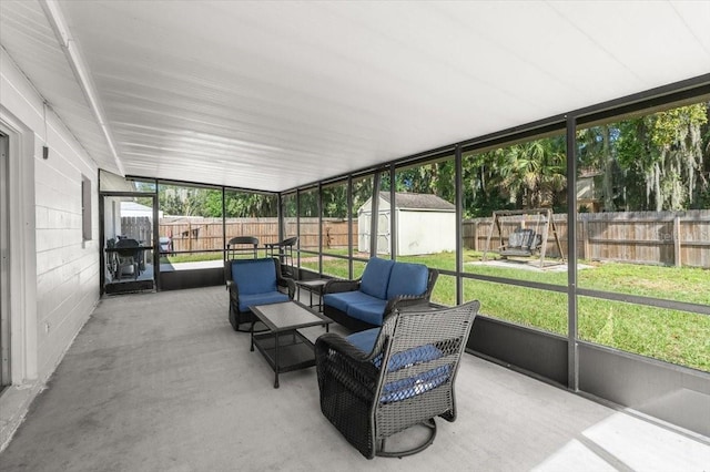 sunroom featuring a healthy amount of sunlight