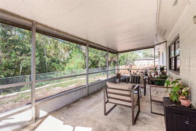 view of sunroom