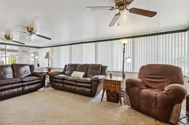 view of carpeted living room