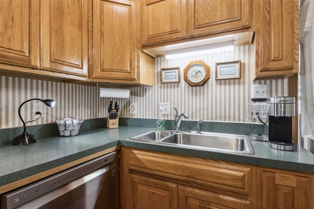 kitchen with dishwasher and sink