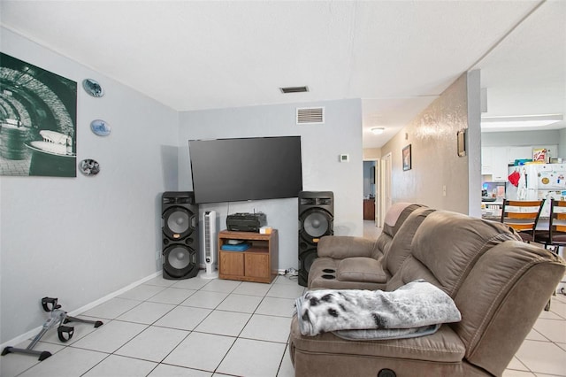 view of tiled living room