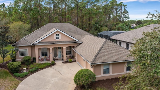 view of front of property featuring a porch