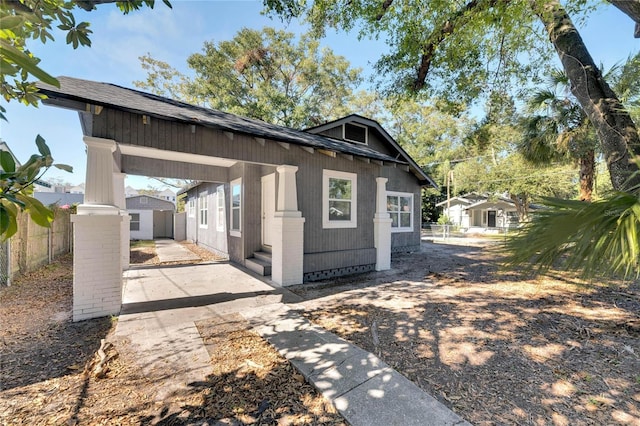 view of home's exterior