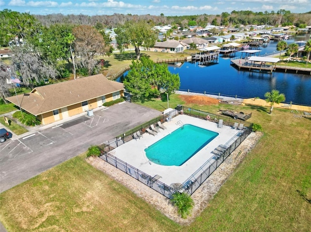 1640 Juno Trl Unit 205A, Astor, FL 32102 - aerial view of a large body of water and a pool area
