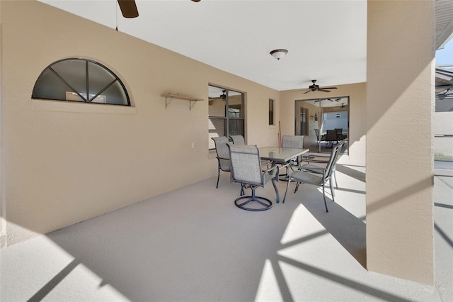 view of patio / terrace with ceiling fan