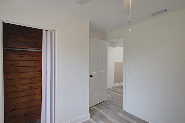 hallway featuring light wood-type flooring