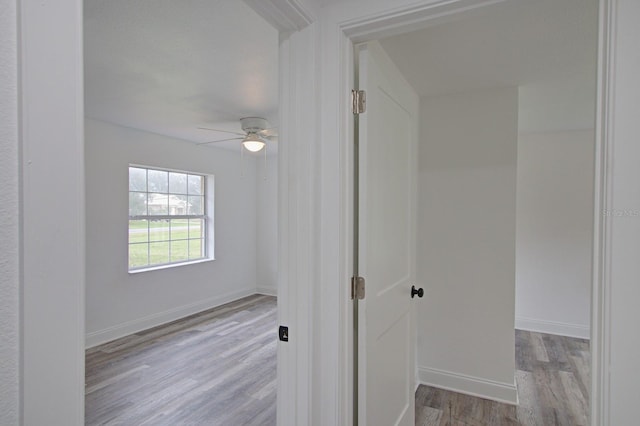 hallway featuring light hardwood / wood-style floors