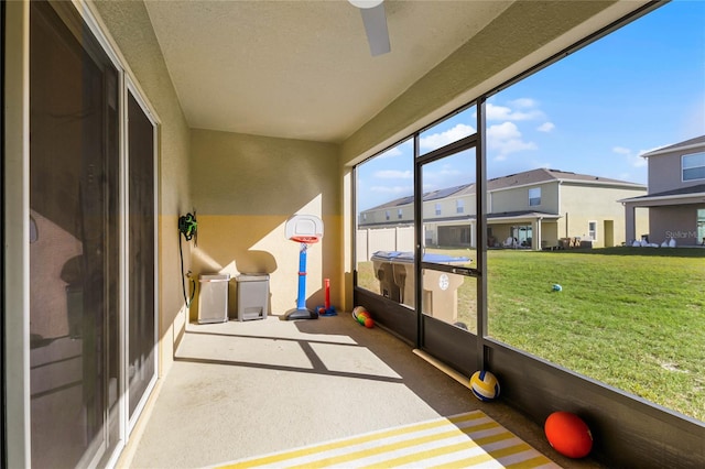 view of sunroom / solarium