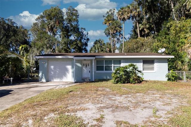 ranch-style house with a garage