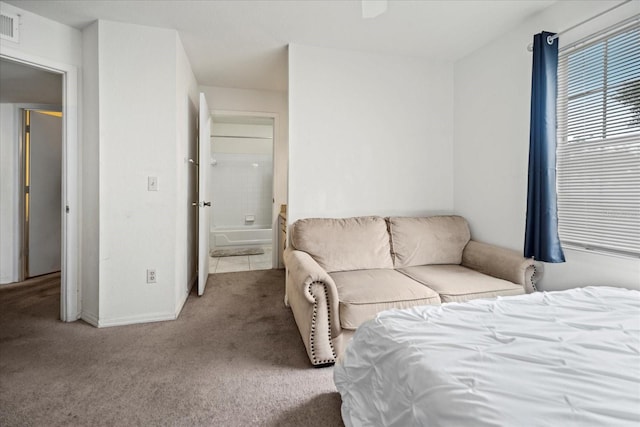 view of carpeted bedroom