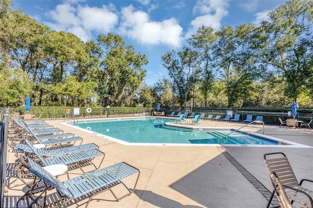 view of pool with a patio area