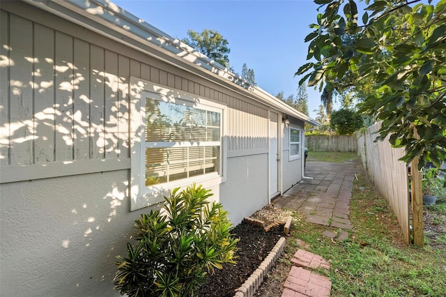 view of home's exterior featuring a patio