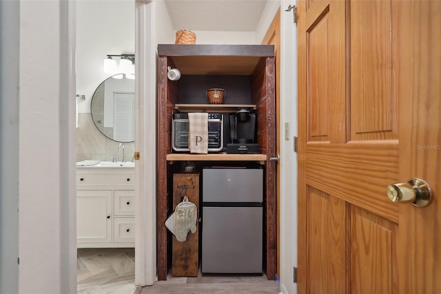 interior space featuring vanity