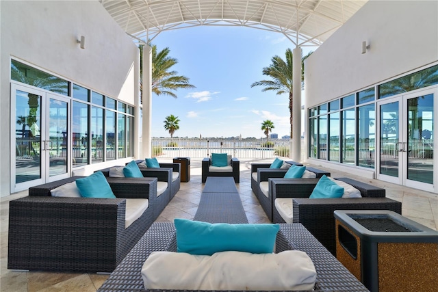 view of patio / terrace with an outdoor hangout area